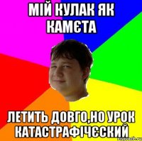 МІЙ КУЛАК ЯК КАМЄТА ЛЕТИТЬ ДОВГО,НО УРОК КАТАСТРАФІЧЄСКИЙ