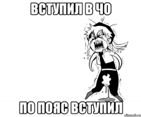 вступил в ЧО по пояс вступил