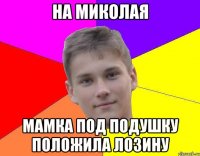 на миколая мамка под подушку положила лозину