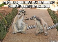 а если я один знал как правильно снимать клипы на их песни 