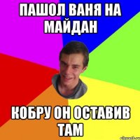 пашол ваня на майдан кобру он оставив там