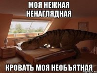 моя нежная ненаглядная кровать моя необъятная