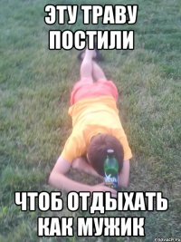 эту траву постили чтоб отдыхать как мужик