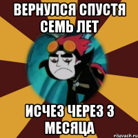 вернулся спустя семь лет исчез через 3 месяца