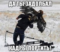 ДА ТЫ ЗАДОЛБАЛ КАДРЫ ПОРТИТЬ!