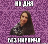 ни дня без кирпича