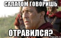 салатом говоришь отравился?