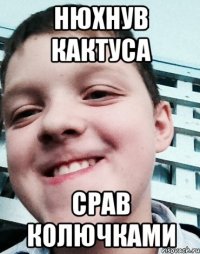 Нюхнув кактуса Срав колючками