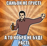 Саньок не грусті А то кобра не буде расті
