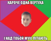 кароче одна вертуха і над тобой мухі літають