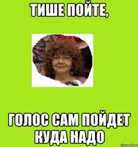 тише пойте, голос сам пойдет куда надо