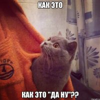 Как это Как это "Да ну"??
