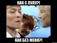 Как с Лулу?! Как без меня?!