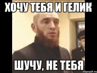 хочу тебя и гелик шучу, не тебя