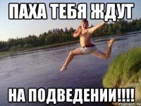 паха тебя ждут на подведении!!!!