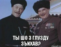  ты шо з глузду зъихав?