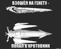 Взошёл на Генету - попал в кротовник