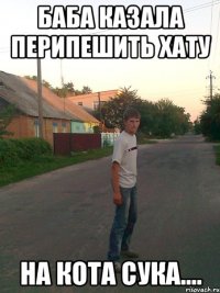 Баба казала перипешить хату на кота сука....