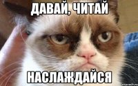 Давай, читай наслаждайся