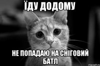 їду додому не попадаю на сніговий батл