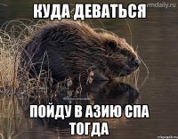 Куда деваться Пойду в Азию спа тогда