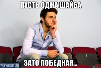 Пусть одна шайба Зато победная...