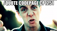 /quote codepage CP1251 