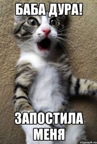баба дура! запостила меня