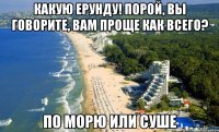 Какую ерунду! порой, вы говорите, вам проще как всего? по морю или суше