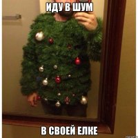 ИДУ В ШУМ В СВОЕЙ ЕЛКЕ