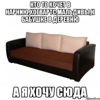 кто то хочет в нарнию,хогвартс,мальдивы,к бабушке в деревню а я хочу сюда