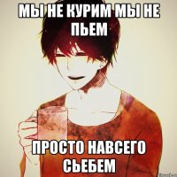 мы не курим мы не пьем просто навсего сьебем