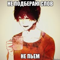 не подбераю слов не пьем