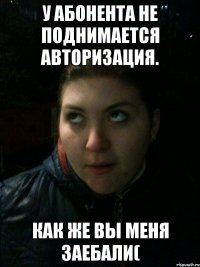 У абонента не поднимается авторизация. Как же вы меня заебали(