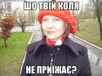 шо твій коля не приїжає?