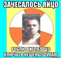 ЗАЧЕСАЛОСЬ ЯЙЦО РОБЛЮ ВИГЛЯД ЩО КЛЮЧЫ В КЕШЕНЫ ШУКАЮ