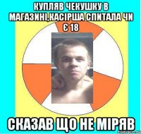 КУПЛЯВ ЧЕКУШКУ В МАГАЗИНІ,КАСІРША СПИТАЛА ЧИ Є 18 СКАЗАВ ЩО НЕ МІРЯВ