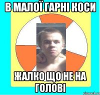 В МАЛОЇ ГАРНІ КОСИ ЖАЛКО ЩО НЕ НА ГОЛОВІ