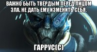 Важно быть твёрдым перед лицом зла. Не дать ему изменить себя. Гаррус(С)