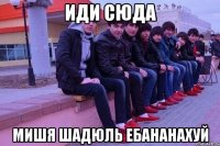 Иди Сюда Мишя Шадюль Ебананахуй