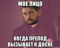 Мое лицо когда препод вызывает к доске