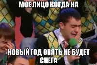 Мое лицо когда на новый год опять не будет снега