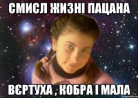 смисл жизні пацана вєртуха , кобра і мала