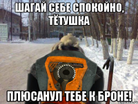 шагай себе спокойно, тётушка плюсанул тебе к броне!