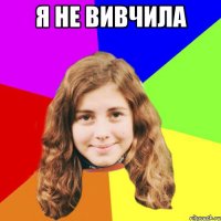 я не вивчила 