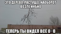 Это дерево, растущее наоборот возле ИнБИО теперь ты видел всё О_о