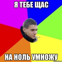 я тебе щас на ноль умножу