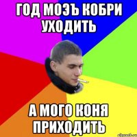 Год моэъ кобри уходить а мого коня приходить