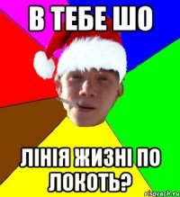 в тебе шо лінія жизні по локоть?