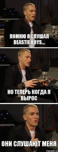 помню я слушал beastie boys... но теперь когда я вырос они слушают меня